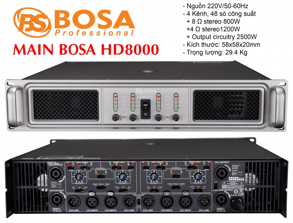 Main 4 Kênh Bosa HD-8000