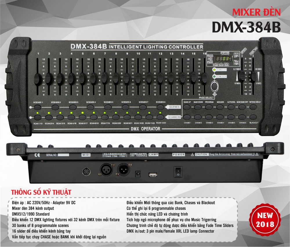 MIXER ĐÈN DMX-384B