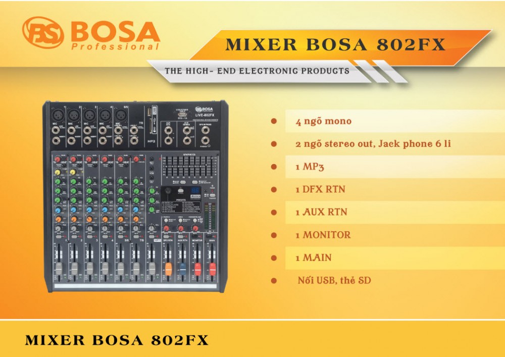 Mixer Bosa 802FX