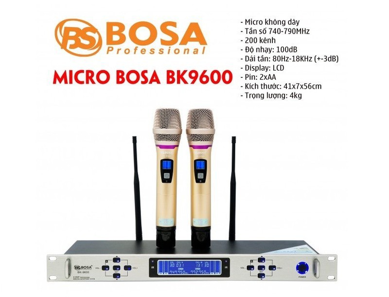 Micro KARAOKE Chuyên Nghiệp BOSA BK-9600