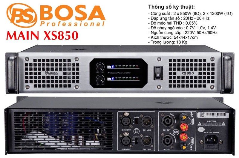 Main Công Suất Bosa XS850