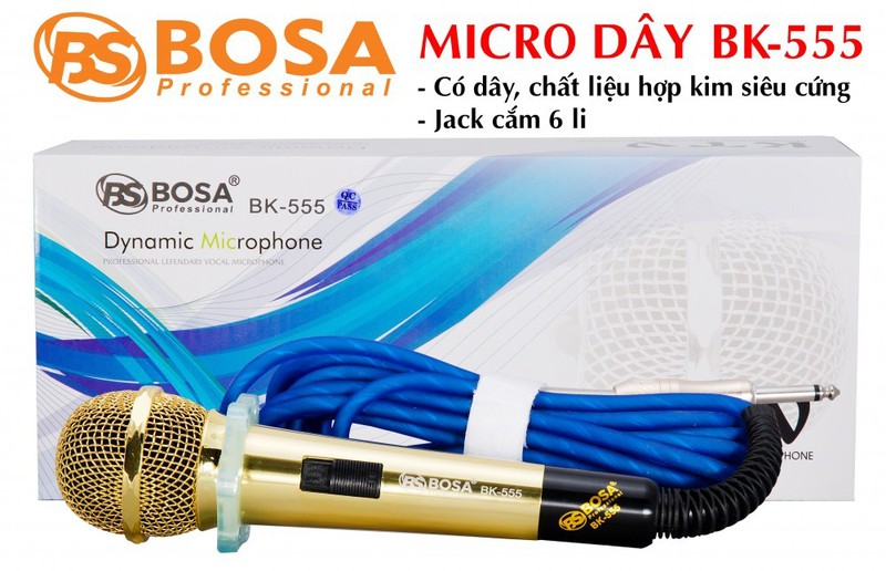 Micro Karaoke Có dây Bosa BK-555