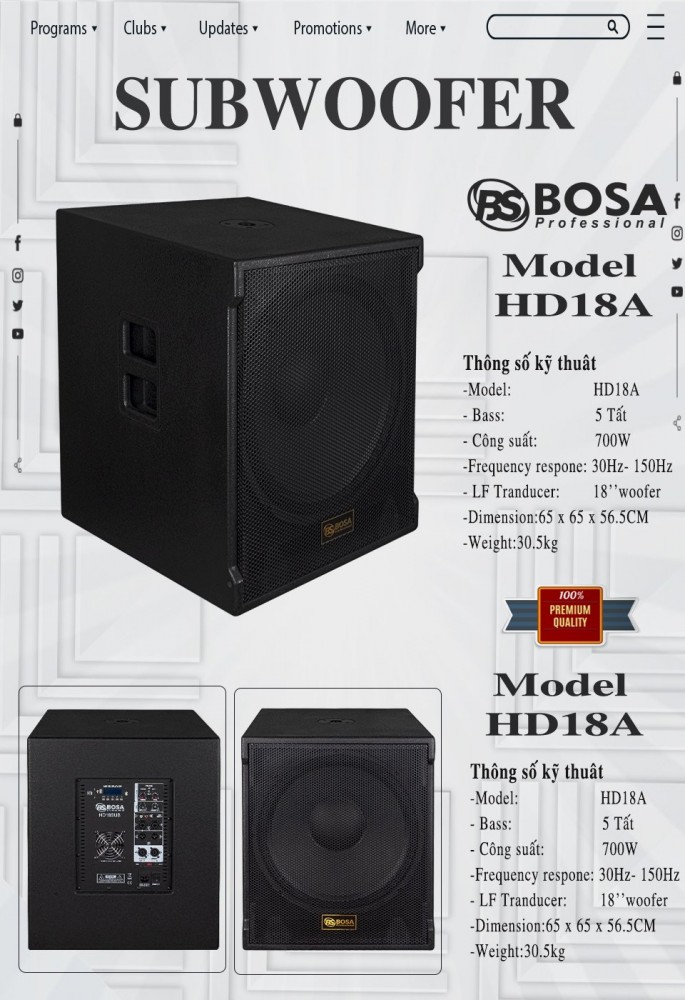 BASS 5T BOSA HD18A